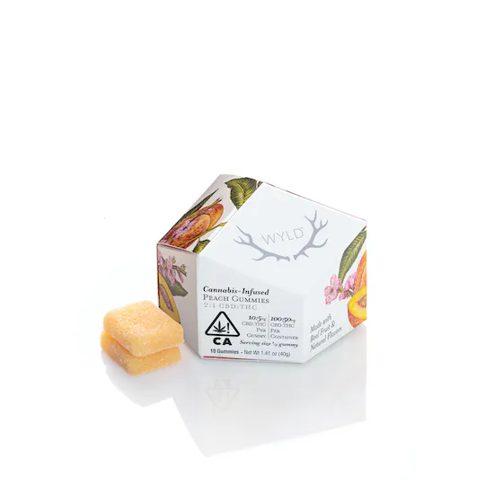 Peach 2-1 CBD + Hybrid Enhanced Gummies 100-50mg